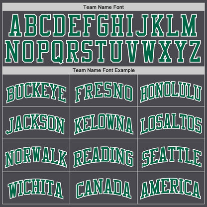 Custom Steel Gray Kelly Green-White Authentic Basketball Jersey