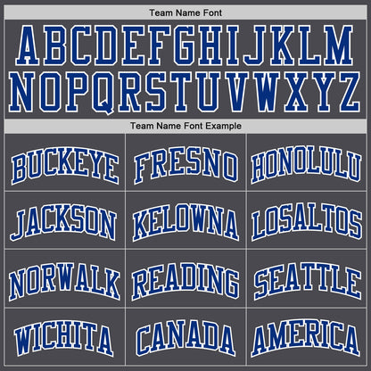 Custom Steel Gray Royal-White Authentic Basketball Jersey