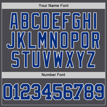 Custom Steel Gray Royal-White Authentic Basketball Jersey