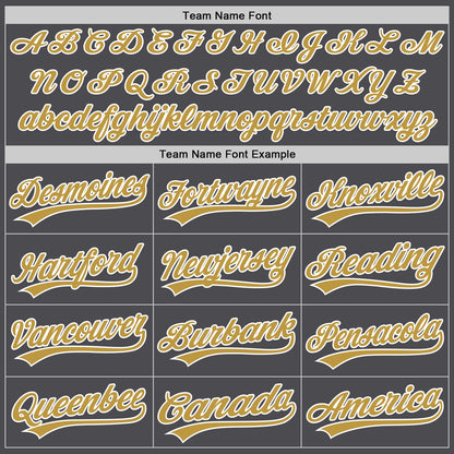 Custom Stitched Steel Gray Old Gold-White Baseball Pullover Sweatshirt Hoodie