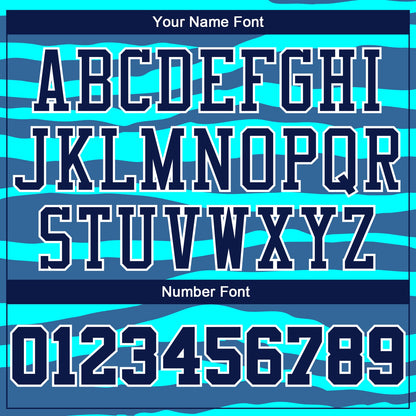 Custom Teal Navy-White Round Neck Sublimation Basketball Uniform Jersey