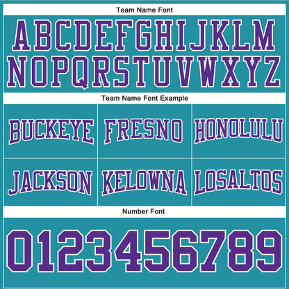 Custom Stitched Teal Purple-White Football Pullover Sweatshirt Hoodie