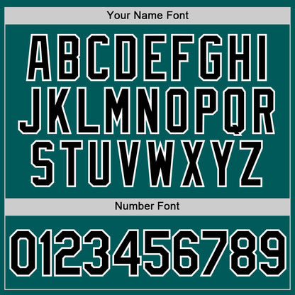 Custom Teal Black-White Performance T-Shirt