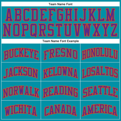 Custom Teal Purple-Orange Authentic Throwback Basketball Jersey