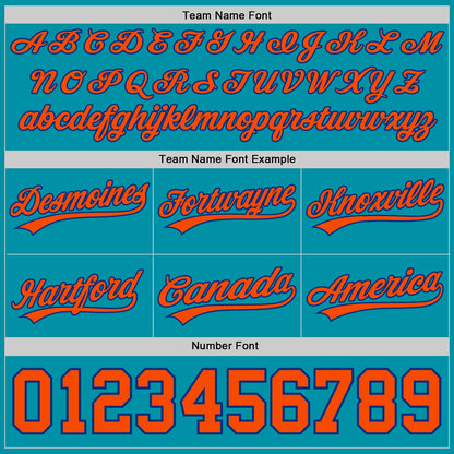 Custom Teal Orange-Royal Authentic Throwback Basketball Shorts