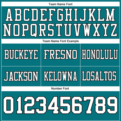 Custom Teal White-Black Authentic Football Jersey