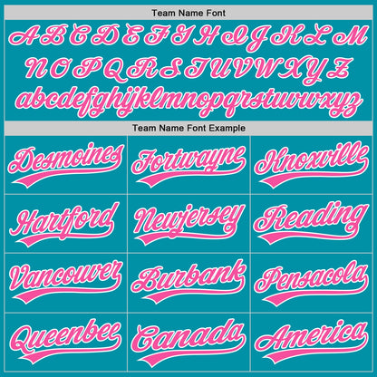 Custom Stitched Teal Pink-White Baseball Pullover Sweatshirt Hoodie