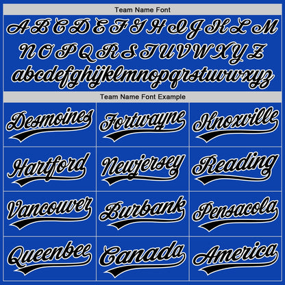 Custom Thunder Blue Black-White Authentic Baseball Jersey