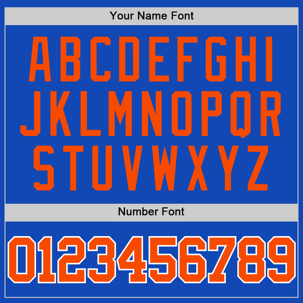 Custom Thunder Blue Orange-White Authentic Basketball Jersey