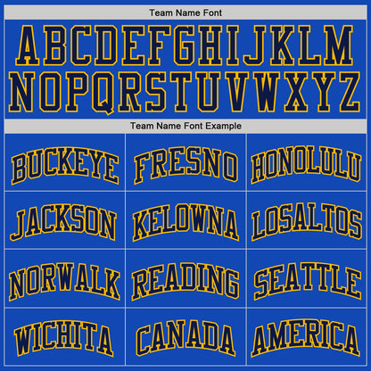 Custom Thunder Blue Navy-Gold Authentic Basketball Jersey