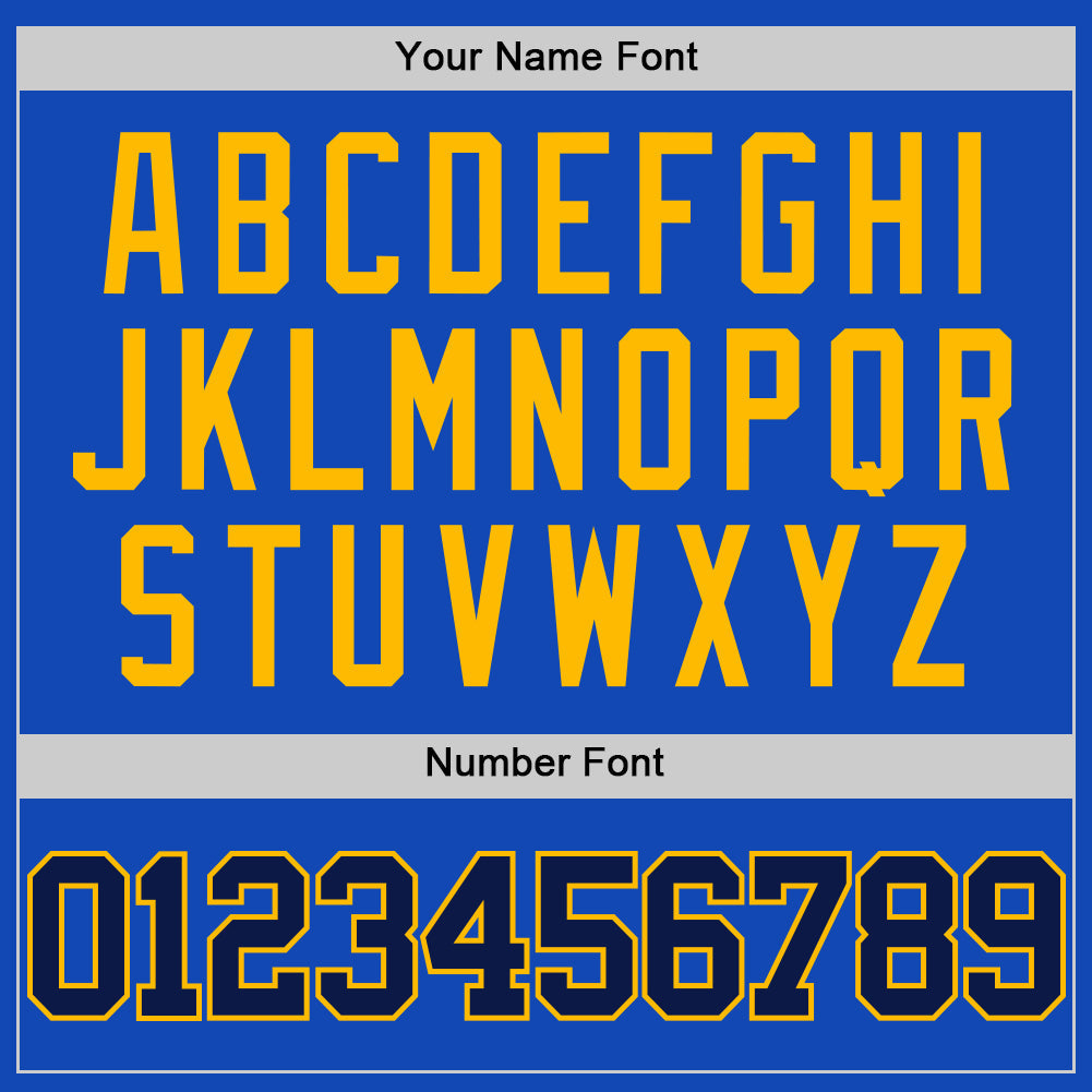 Custom Thunder Blue Navy-Gold Authentic Basketball Jersey