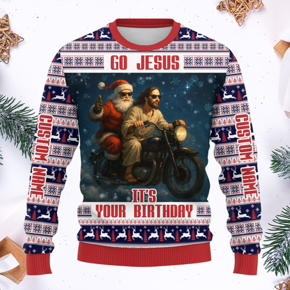 Go Jesus It’s Your Birthday Hoodie – Funny Christmas Zip Up Sweatshirt