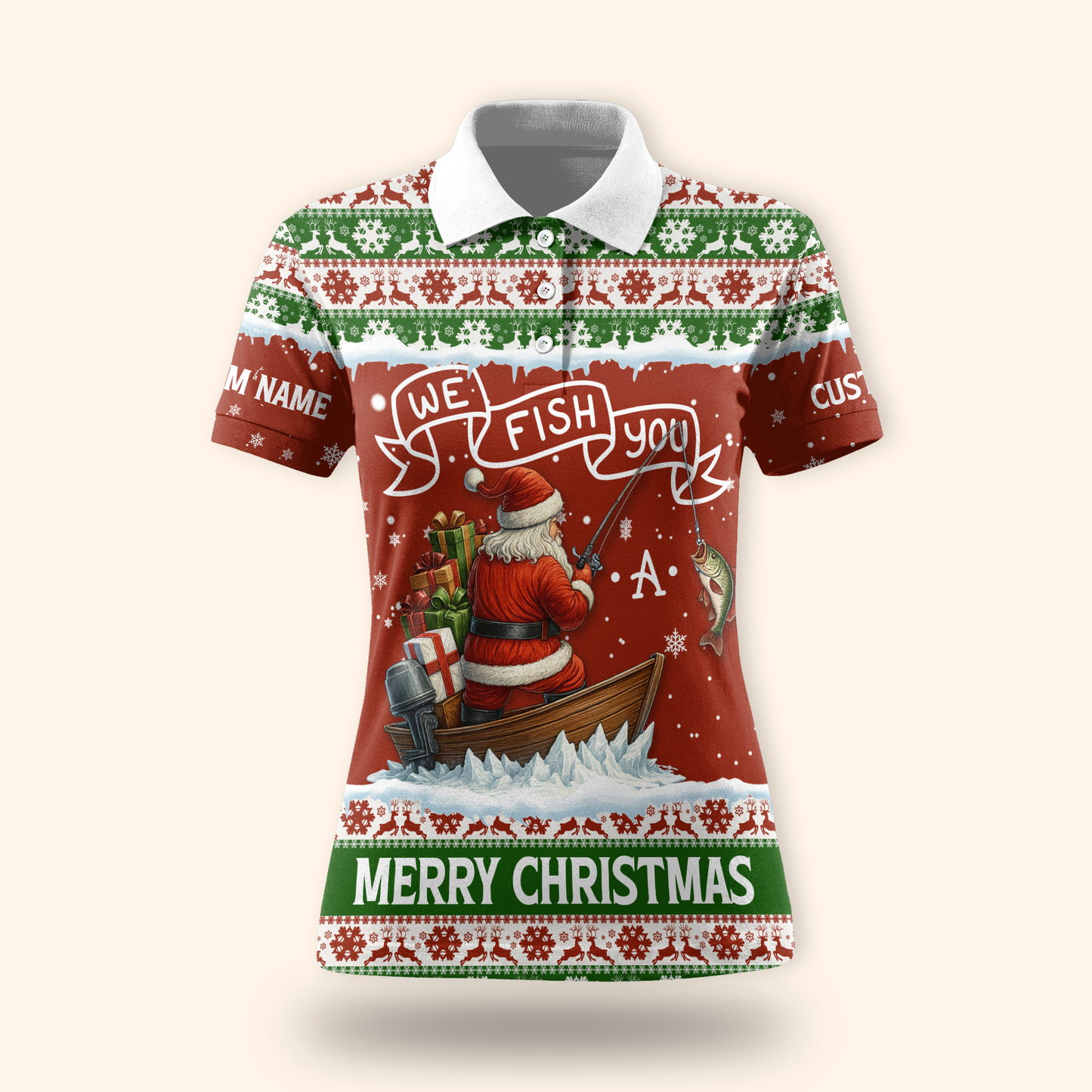 We Fish You a Merry Christmas Hoodie – Funny Fishing Holiday Zip Up