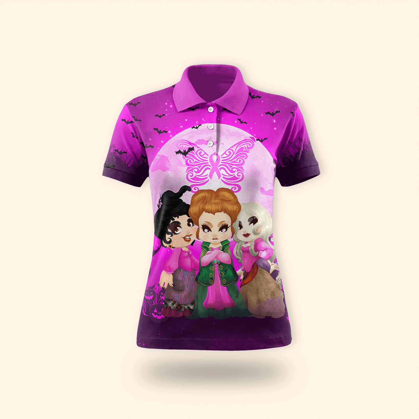 Witchy Trio Zip-Up - Breast Cancer Awareness Shirt