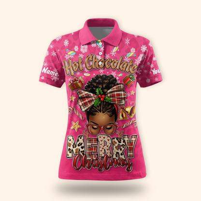 Hot Chocolate Merry Christmas Hoodie – Personalized Holiday Zip Up