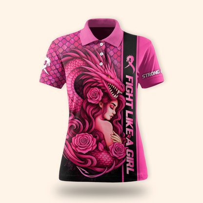 Dragon Spirit Fight Like a Girl - Breast Cancer Awareness Shirt