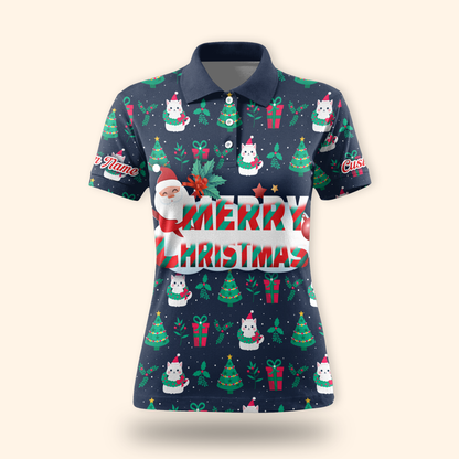 Merry Christmas Hoodie – Cute Holiday Zip Up with Santa and Gifts