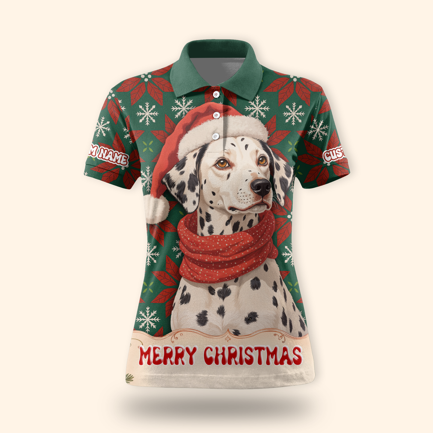 Personalized Dalmatian Hoodie – Christmas Dog Lover Gift