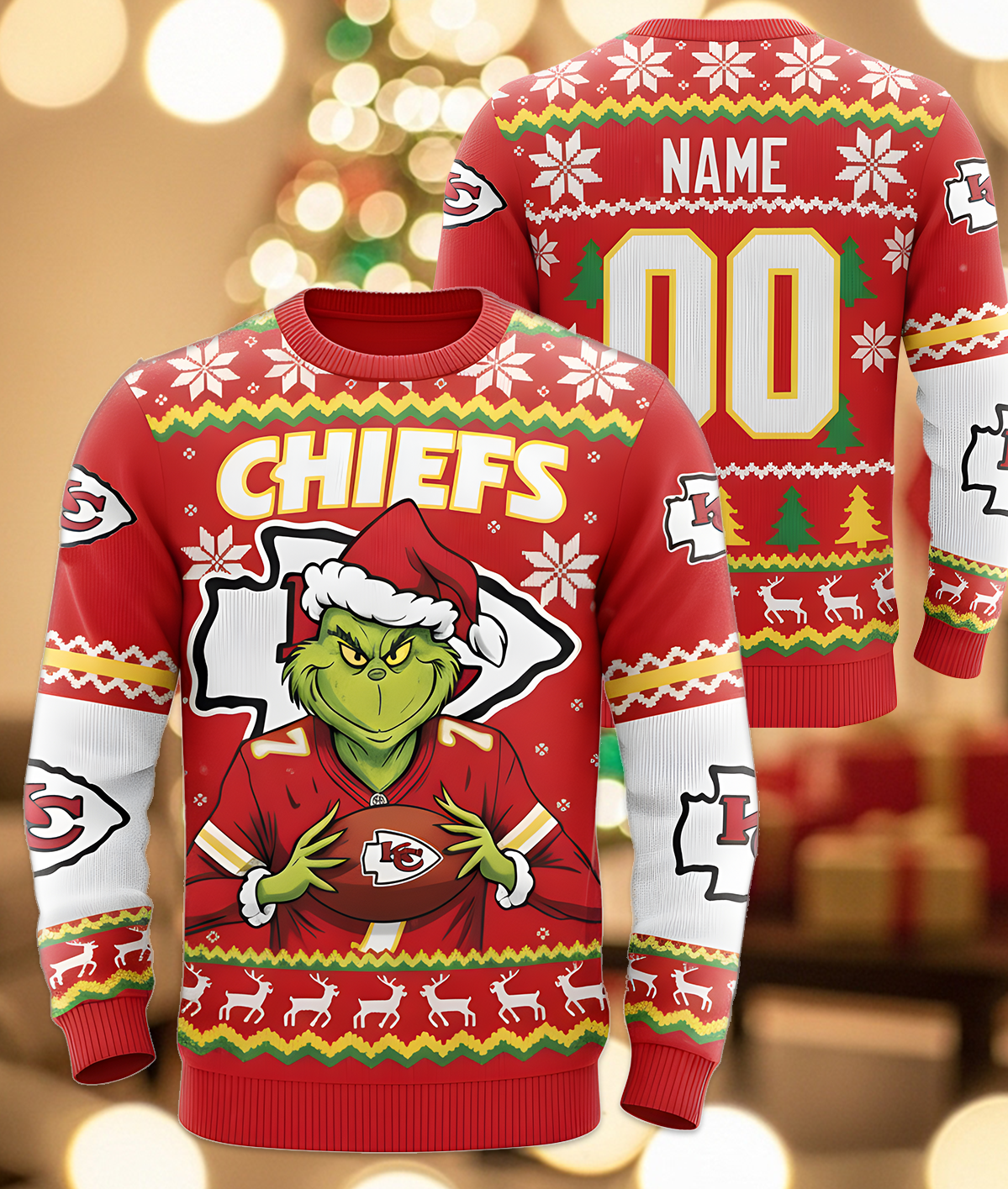 Funny Ugly Christmas Sweater2 - MERRY CHRISTMASS -Gifts for Fan Custom name and number