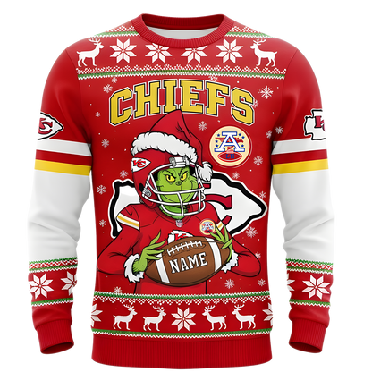 Funny Ugly Christmas Sweater - MERRY CHRISTMASS -Gifts for Fan Custom name and number