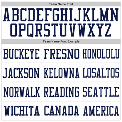 Custom White Navy-White Mesh Authentic Football Jersey