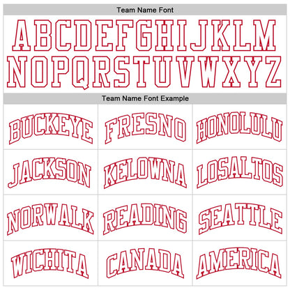 Custom White White-Red Authentic Throwback Basketball Jersey
