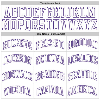Custom White White-Purple Authentic Throwback Basketball Jersey