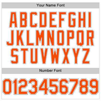 Custom White Orange-Gray Performance T-Shirt