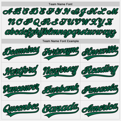 Custom White Black Pinstripe Kelly Green Authentic Baseball Jersey