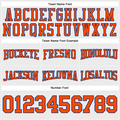 Custom Stitched White Orange-Royal Football Pullover Sweatshirt Hoodie