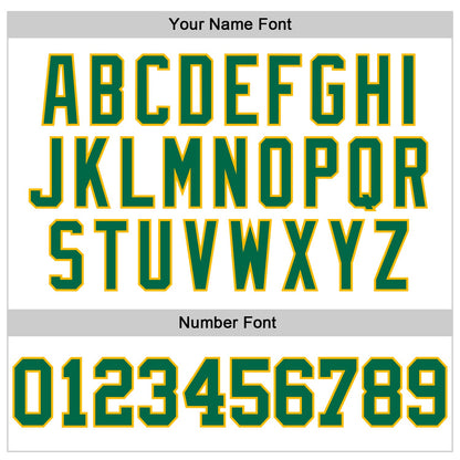 Custom White Kelly Green-Gold Authentic Football Jersey