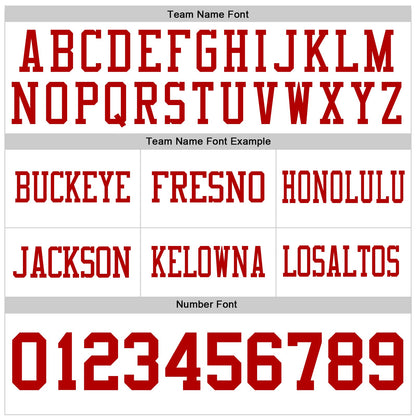 Custom White Red Authentic Football Jersey
