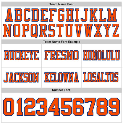 Custom White Orange-Royal Authentic Football Jersey