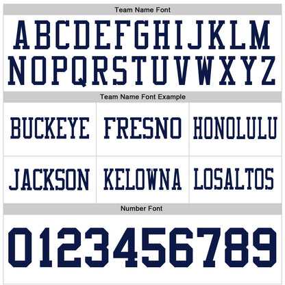Custom White Navy Authentic Football Jersey