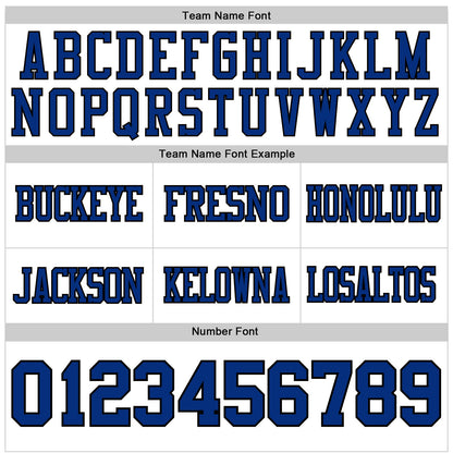 Custom White Royal-Black Authentic Football Jersey