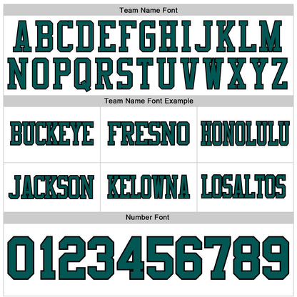 Custom White Midnight Green-Black Authentic Football Jersey