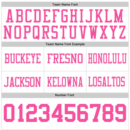Custom White Pink Authentic Football Jersey