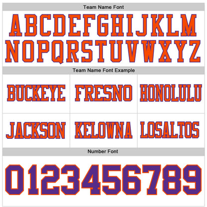 Custom White Purple-Orange Authentic Football Jersey