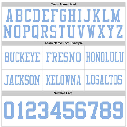 Custom White Light Blue Authentic Football Jersey