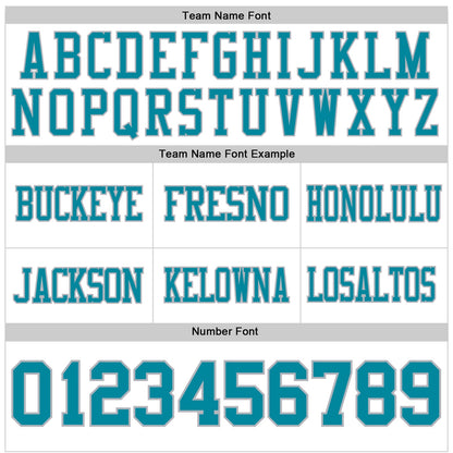 Custom White Teal-Gray Authentic Football Jersey
