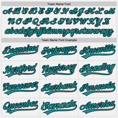 Custom Stitched White Teal-Black Baseball Pullover Sweatshirt Hoodie