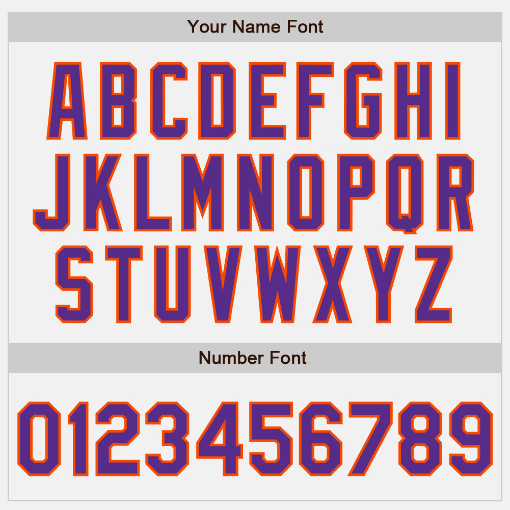 Custom Stitched White Purple-Orange Baseball Pullover Sweatshirt Hoodie