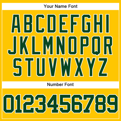 Custom Yellow Green-White Authentic Baseball Jersey