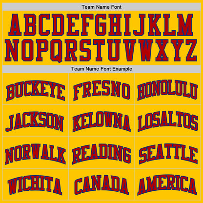 Custom Yellow Red-Royal Authentic Basketball Jersey