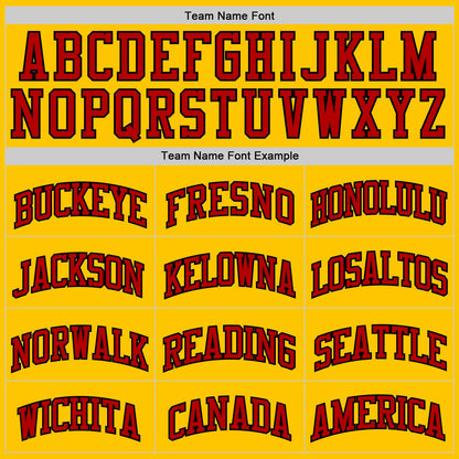 Custom Yellow Red-Black Authentic Basketball Jersey