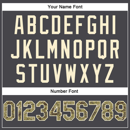 Custom Stitched Anthracite Camo-Cream Sports Pullover Sweatshirt Hoodie