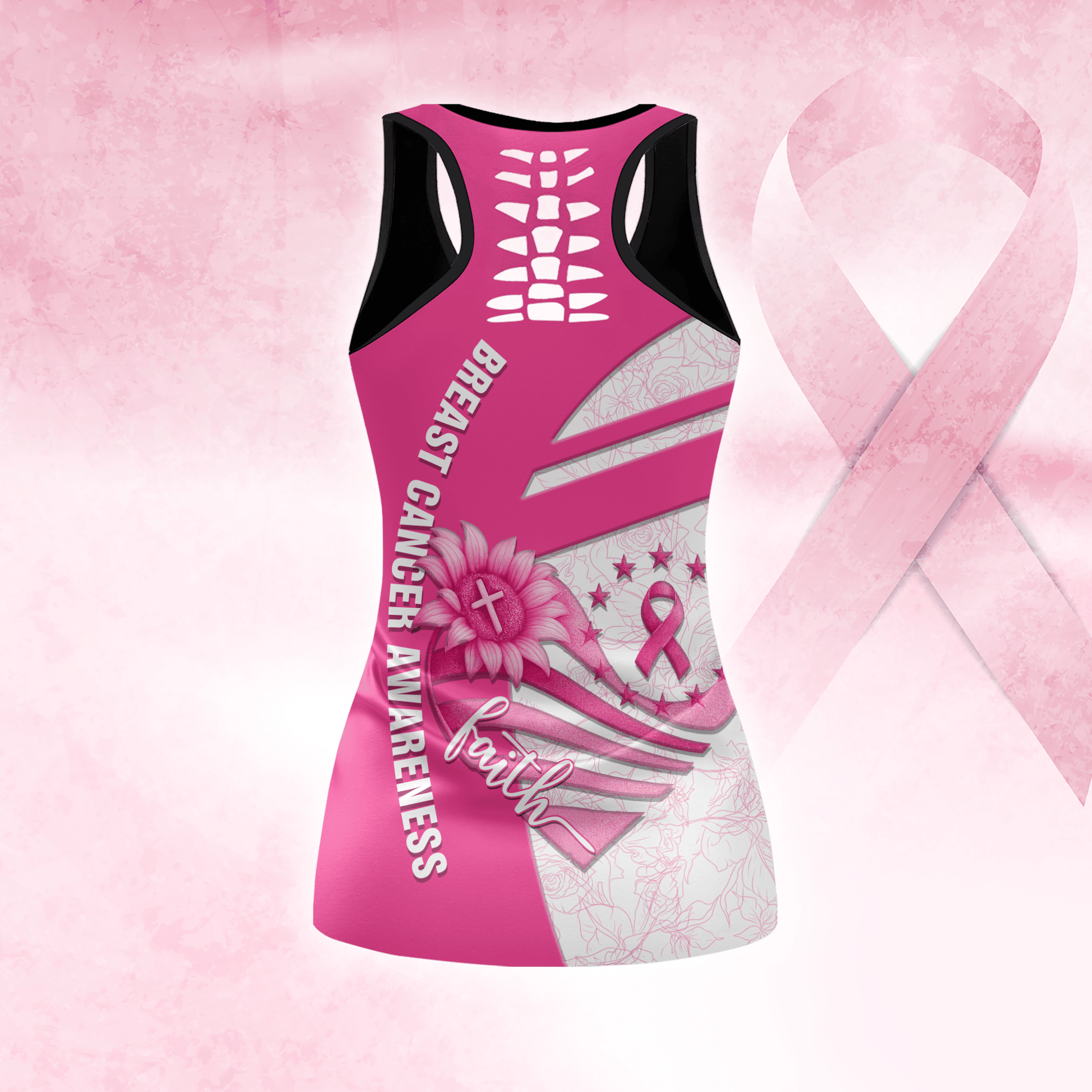Personalized Fight Like A Black Girl -  Combo Legging Tanktop Breast Cancer Awareness, Custom Choo