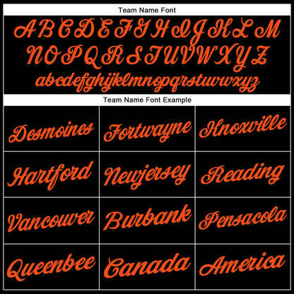 Custom Black Orange Performance T-Shirt
