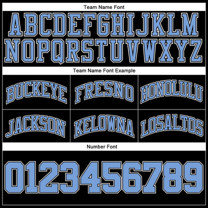 Custom Black Light Blue-White Authentic Throwback Basketball Shorts