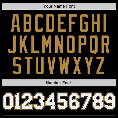 Custom Black White-Old Gold Authentic Baseball Jersey